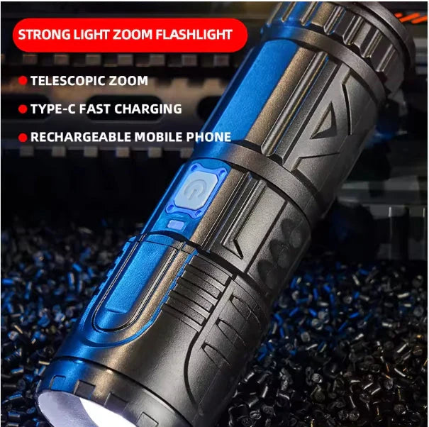 🔦LED Rechargeable Tactical Laser Flashlight
