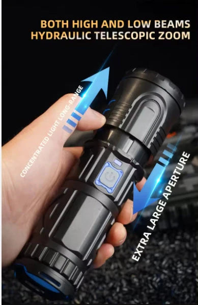 🔦LED Rechargeable Tactical Laser Flashlight